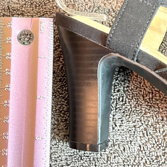 7W 7‎ Wide Width Lifestride Womens Charlotte Black Strappy Heels Sandals Shoes - Picture 10 of 11